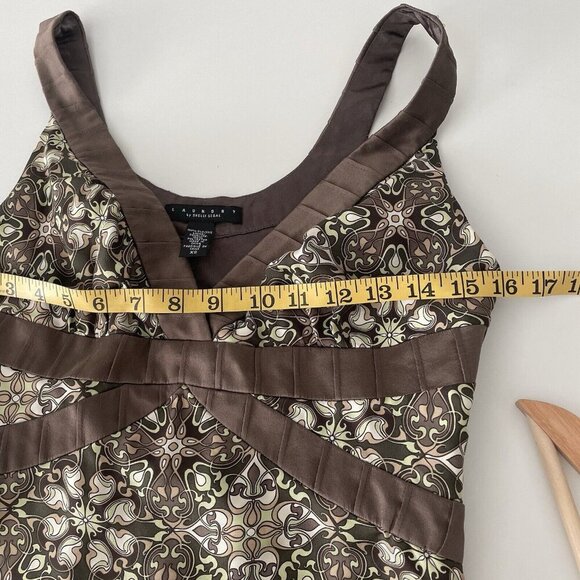 Y2K Silk Top Tank Babydoll FairyGunge Goblincore XS Green Laundry Shelli Segal - Picture 7 of 8